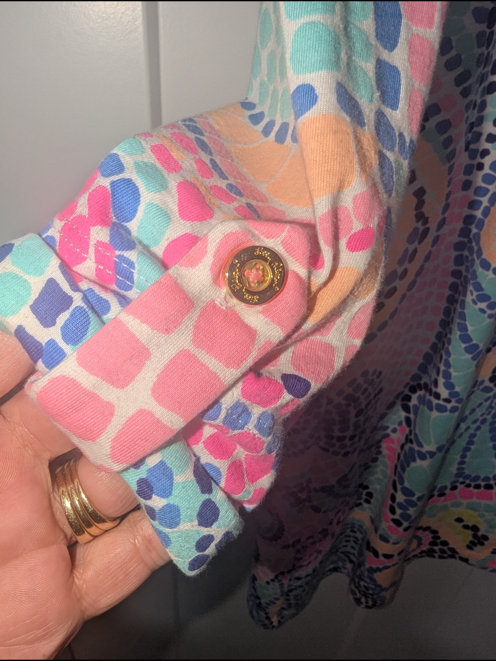 Lilly Pulitzer Pastel Mosaic Shift Dress in Pink, Blue, Mint, Peach - Picture 2 of 5